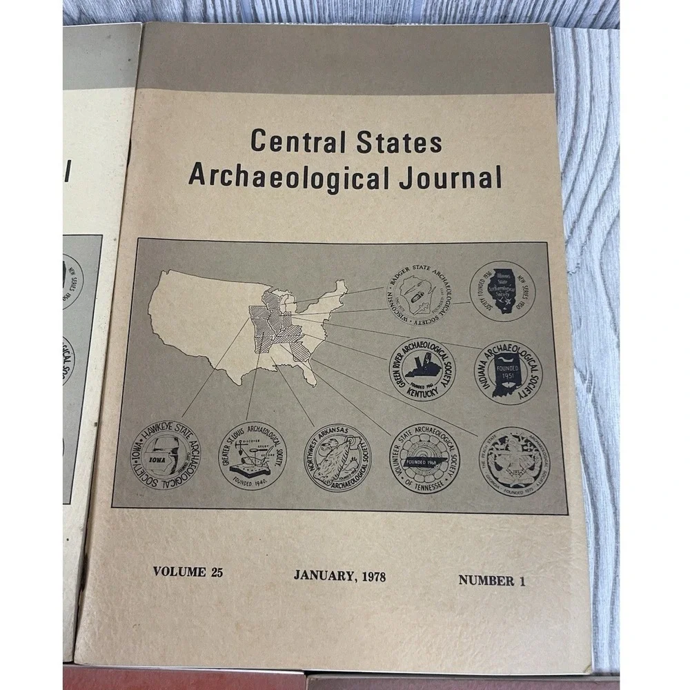 Central States Archaeological Journal 5 Issue Lot 1977 1978 1979 Vol 24 25 26
